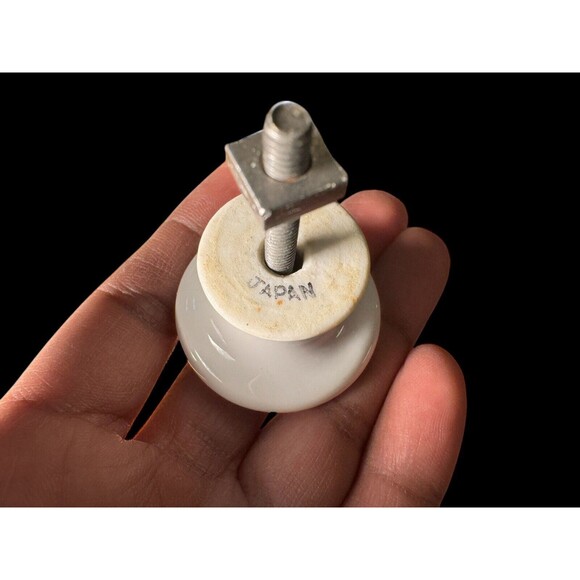 Porcelain White with Pink Rose & Gold Trim VTG  Drawer Pulls Mix lot of 11 - Picture 4 of 11